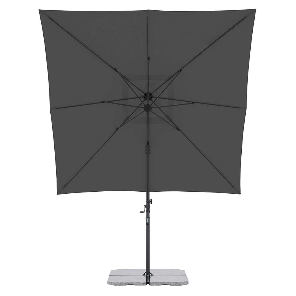 Nærbilde av stoff på Fritthengende parasoll Edition 245x245cm antrasitt