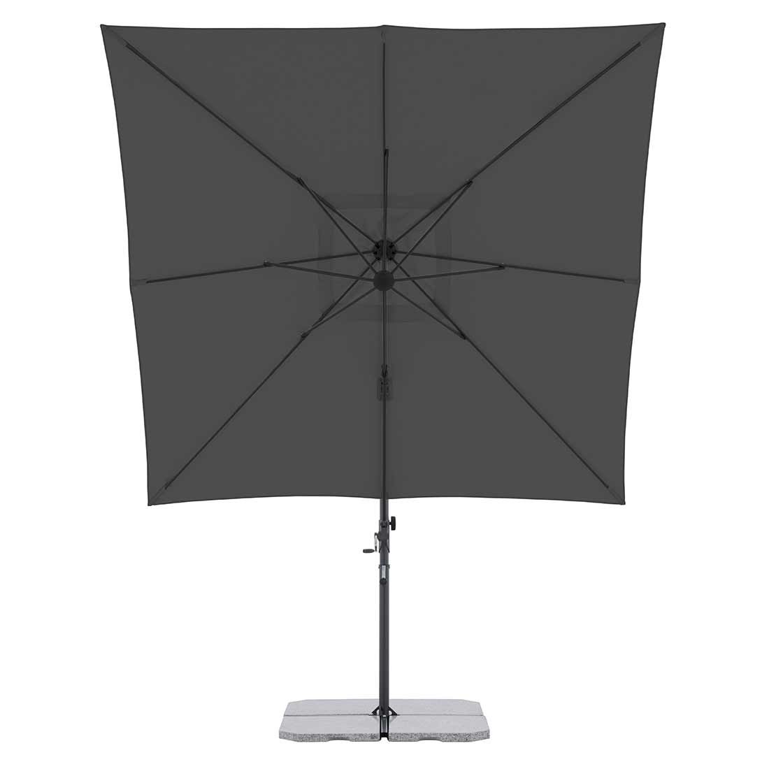 Nærbilde av stoff på Fritthengende parasoll Edition 245x245cm antrasitt