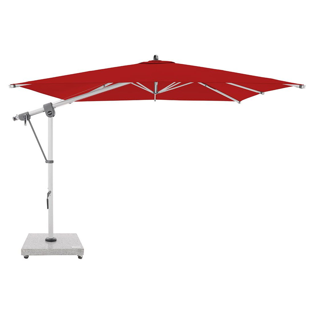 Fritthengende parasoll Expert 300x300cm polyester rød forfra