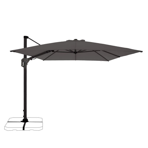 Fritthengende parasoll Lia 350x260 cm antrasitt forfra