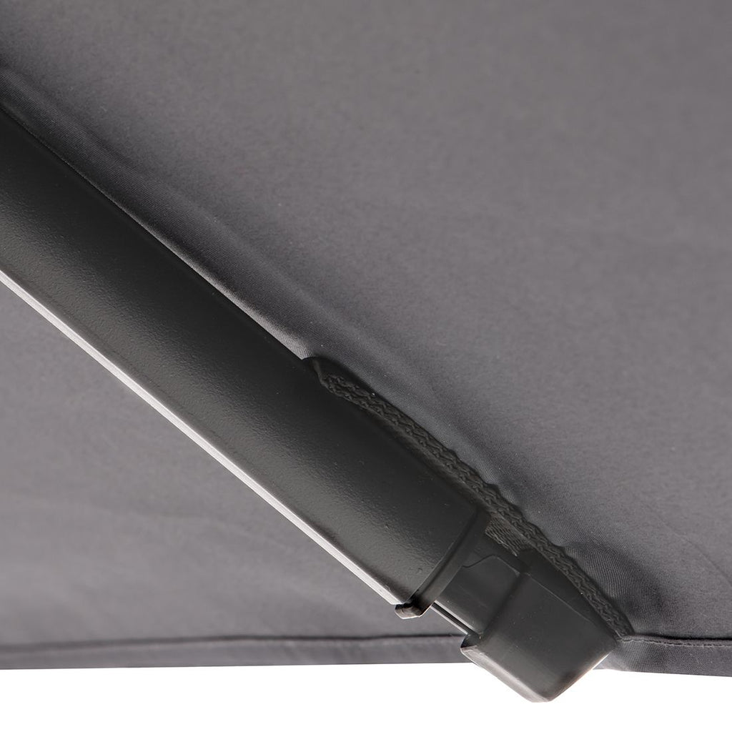 Fritthengende parasoll Lia 350x260 cm antrasitt visning av hele parasollen
