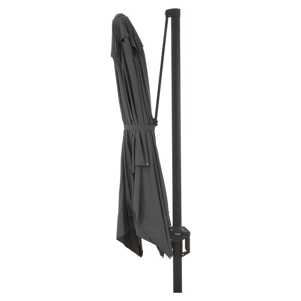 Fritthengende parasoll Lia 350x260 cm antrasitt utsikt fra siden