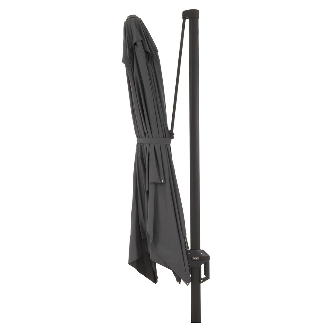 Fritthengende parasoll Lia 350x260 cm antrasitt utsikt fra siden