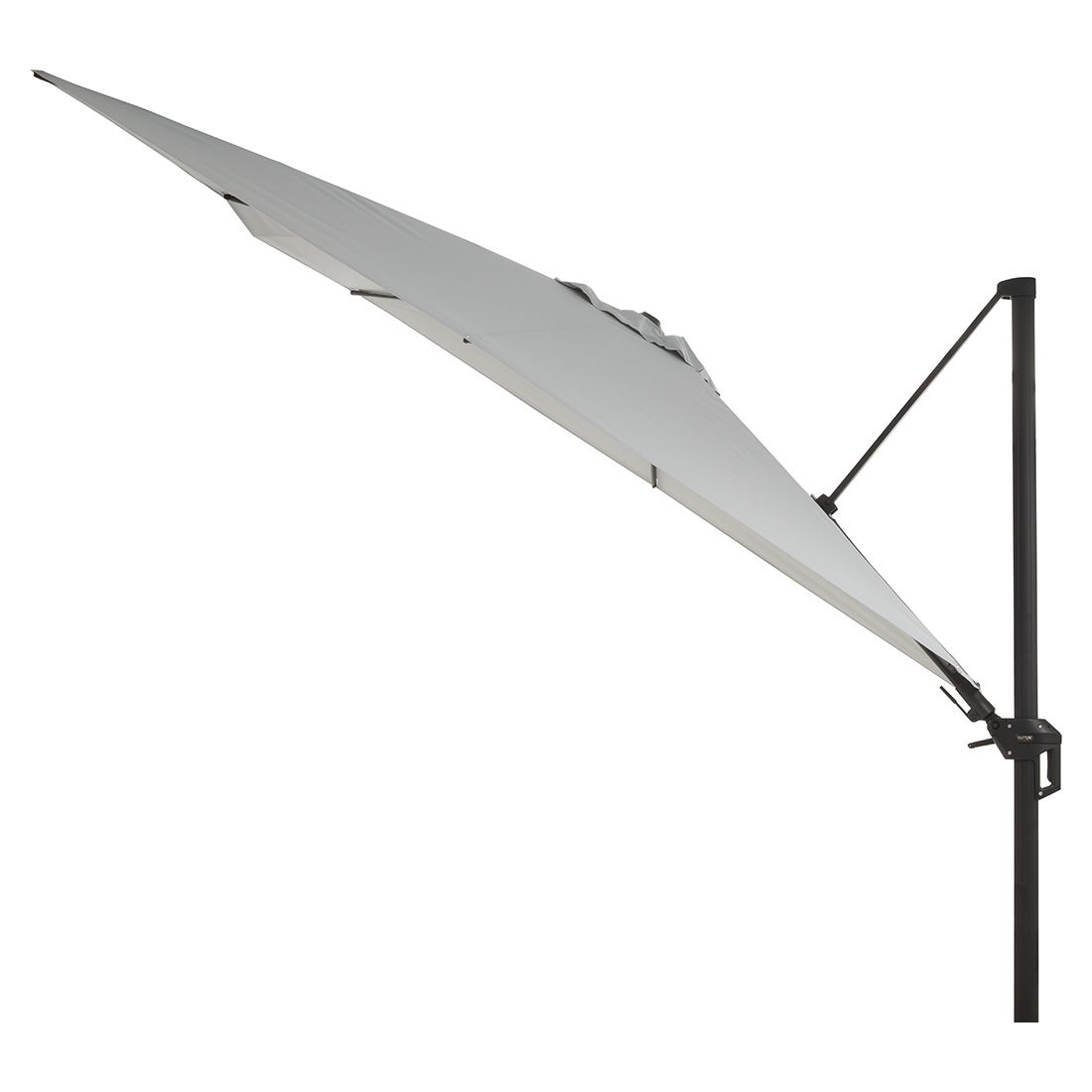 Fritthengende parasoll Nizza 260x350 cm antrasitt forfra