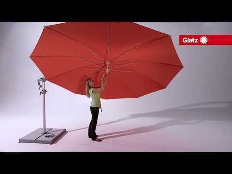 Fritthengende parasoll Pendalex P+ Ø350cm dreibar forfra