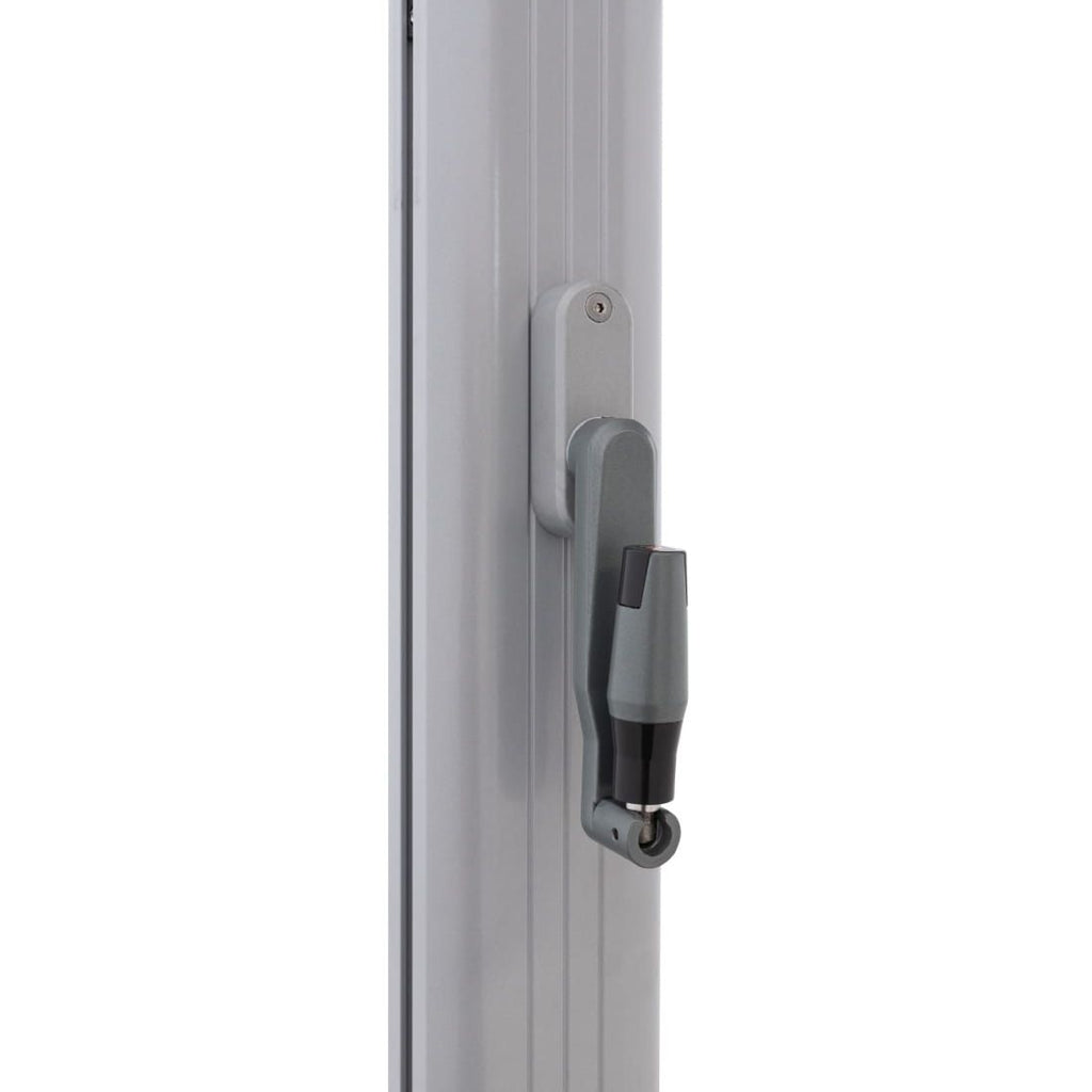 Fritthengende parasoll Premium 320x320cm lysgrå roterbar funksjon