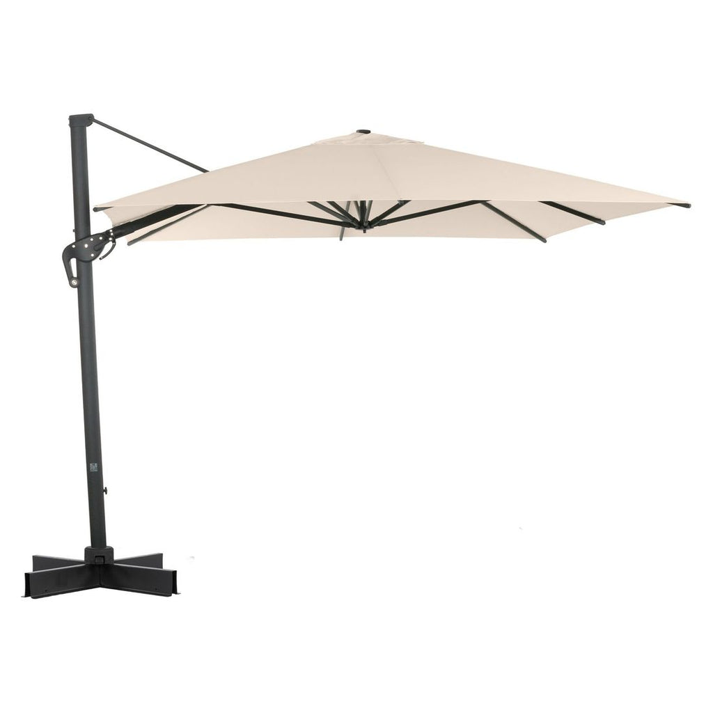 Fritthengende parasoll Ravenna 300x400cm antrasitt forfra
