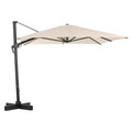 Fritthengende parasoll Ravenna 300x400cm antrasitt forfra