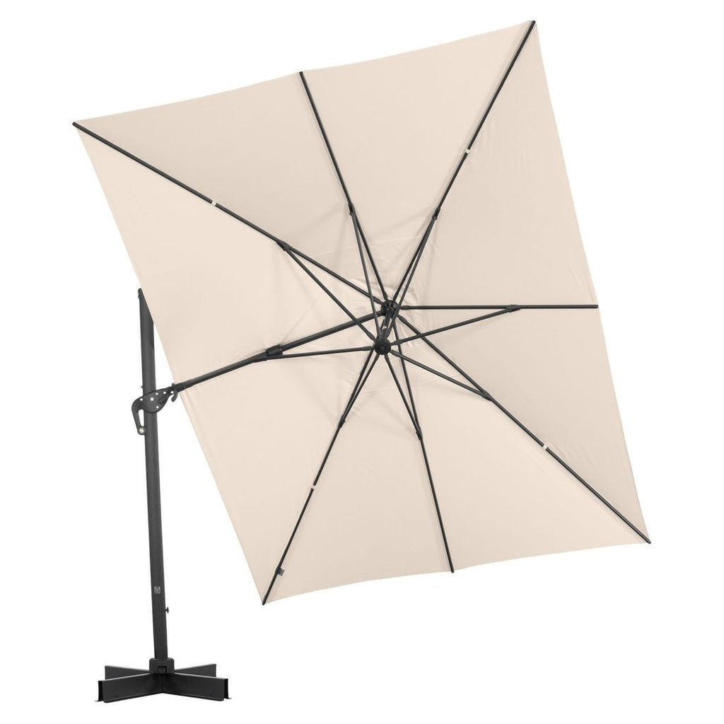 Fritthengende parasoll Ravenna 300x400cm antrasitt detalj av ramme