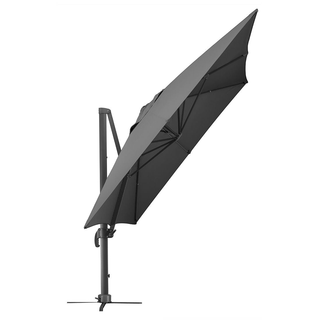 Fritthengende parasoll Rhodos Grande 400x300cm antrasitt - Schneider