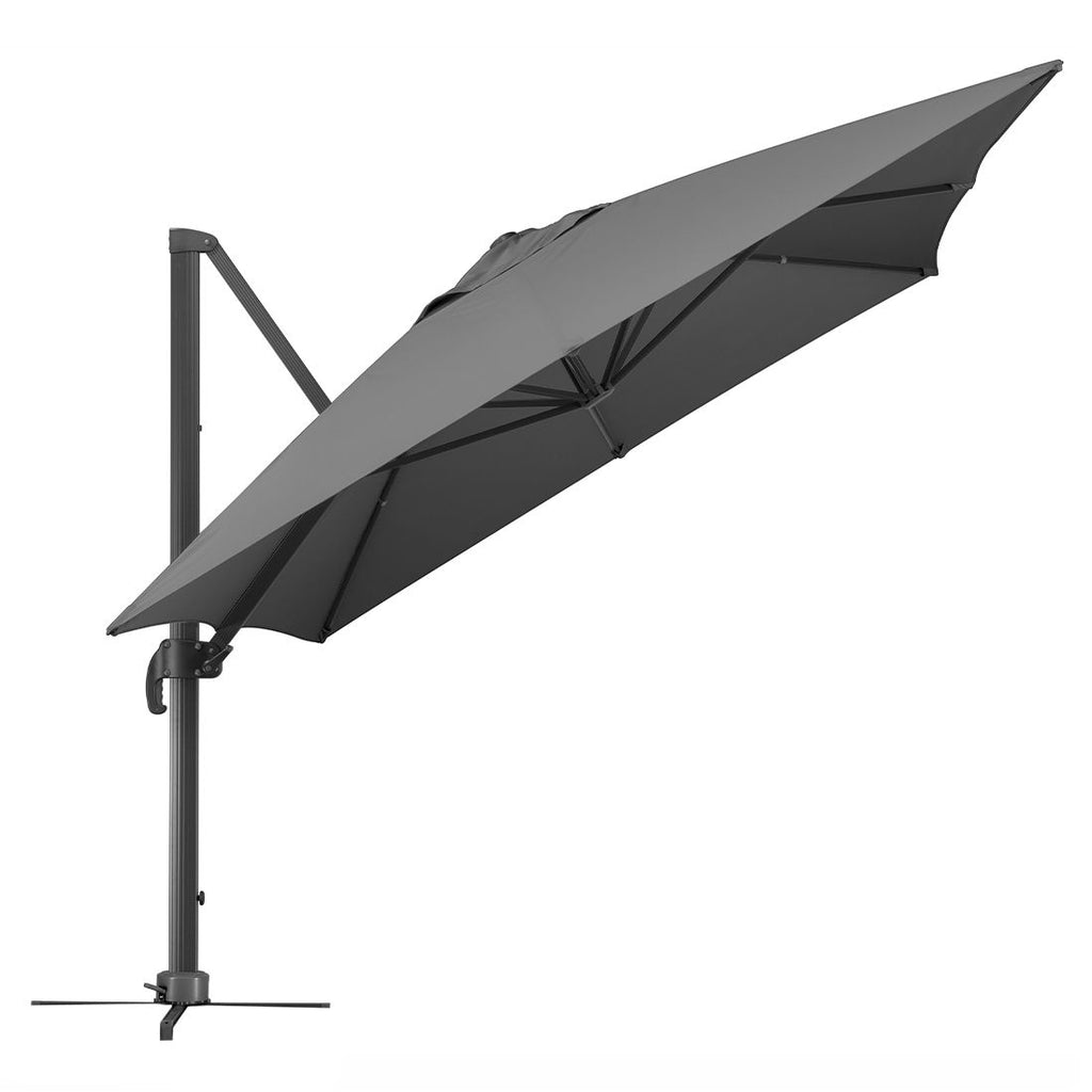 Fritthengende parasoll Rhodos Grande 400x300cm antrasitt - Schneider