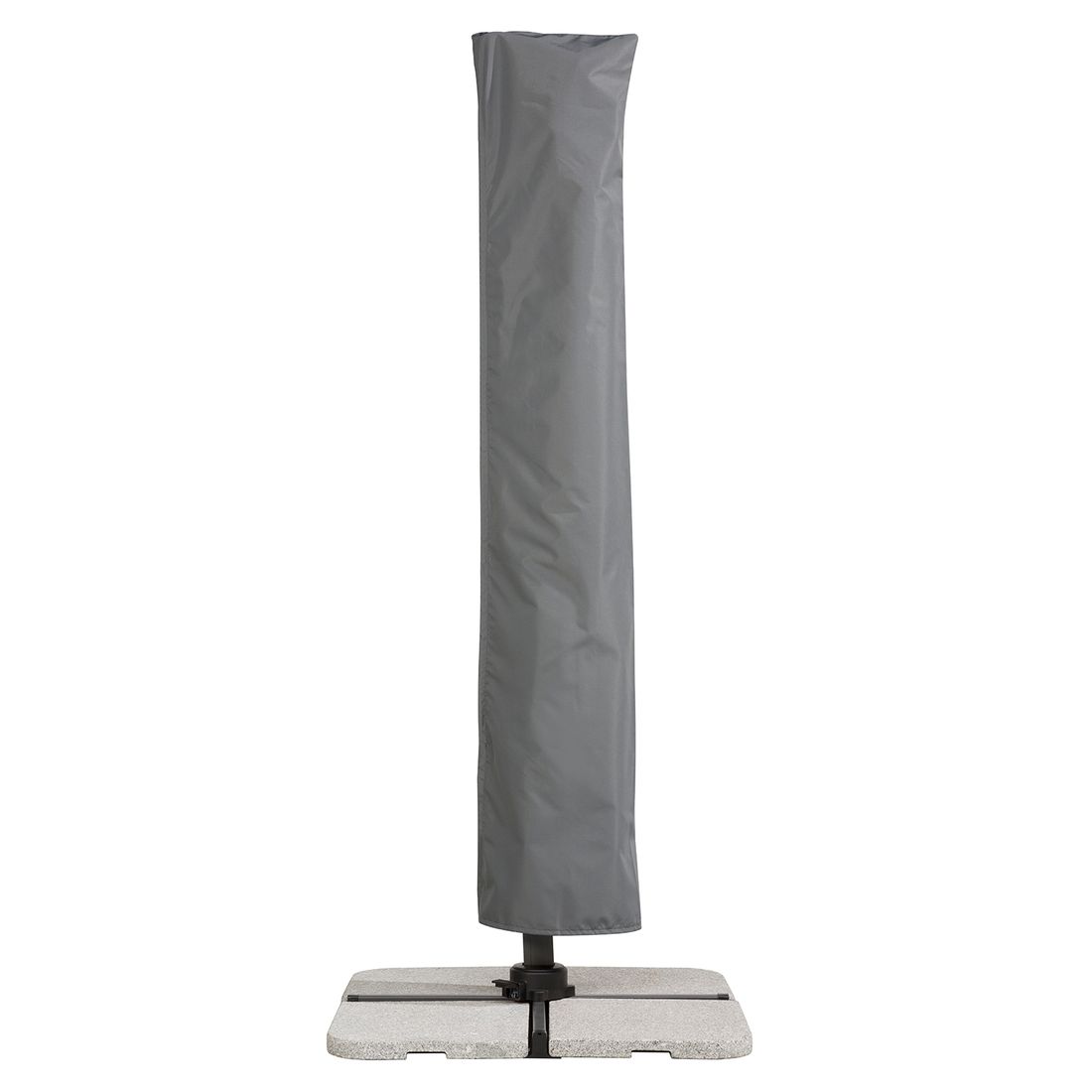 Fritthengende parasoll Rhodos Twist 300x300cm antrasitt elegant design