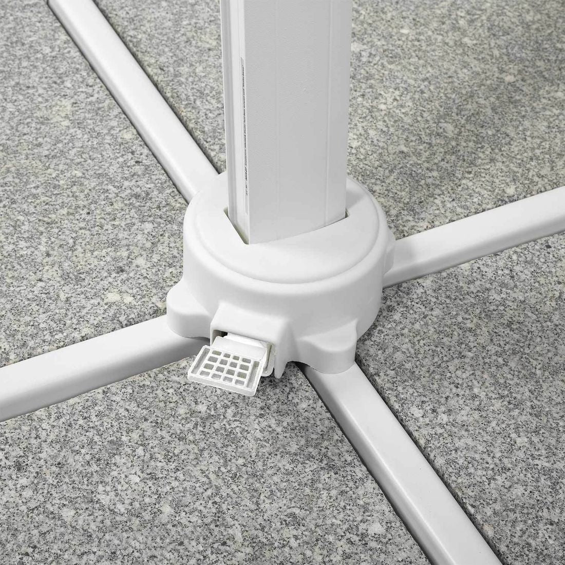 Fritthengende parasoll Rhodos Twist-Bianco 300x300cm - Schneider