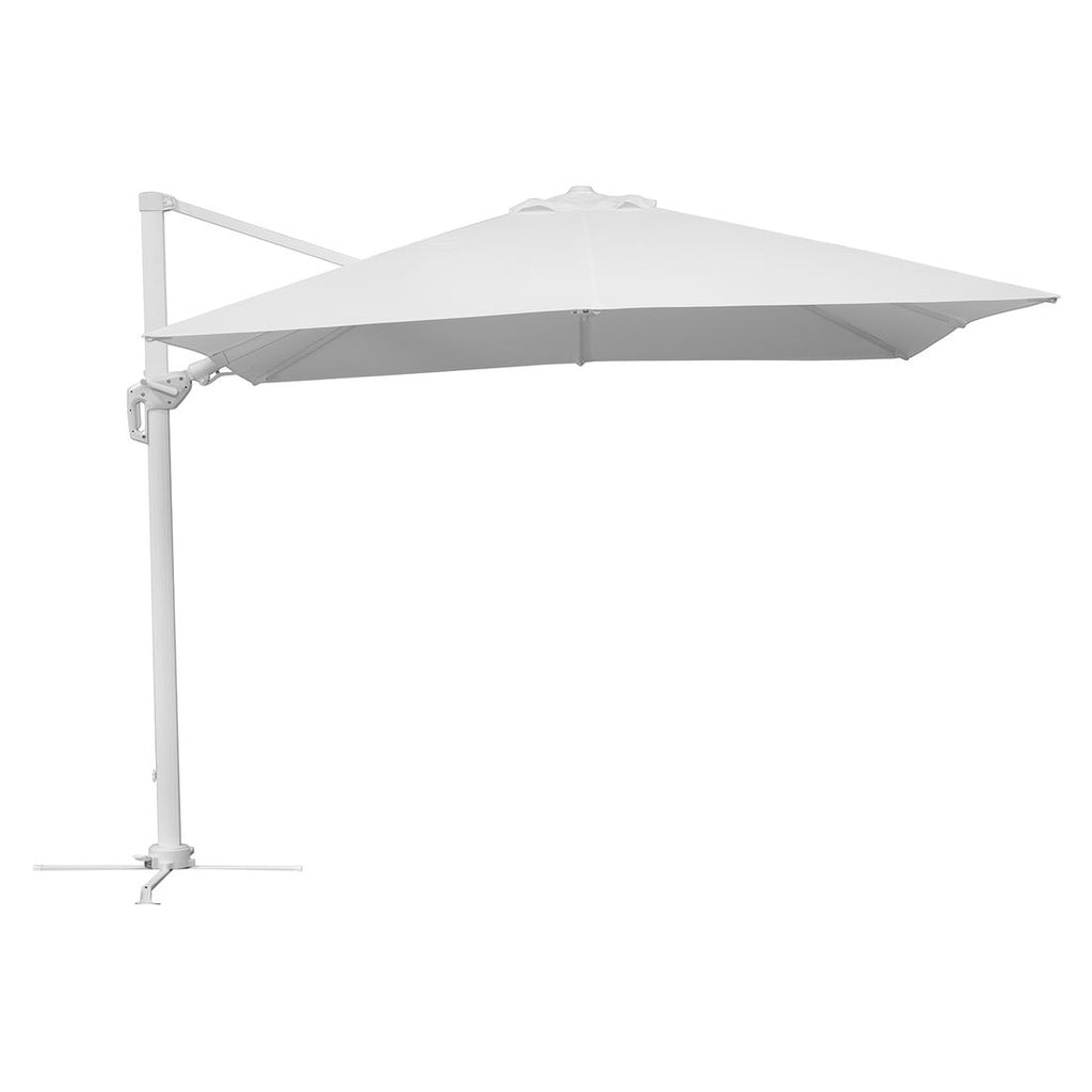 Detalj av parasoll Rhodos Twist-Bianco 300x300cm hvit