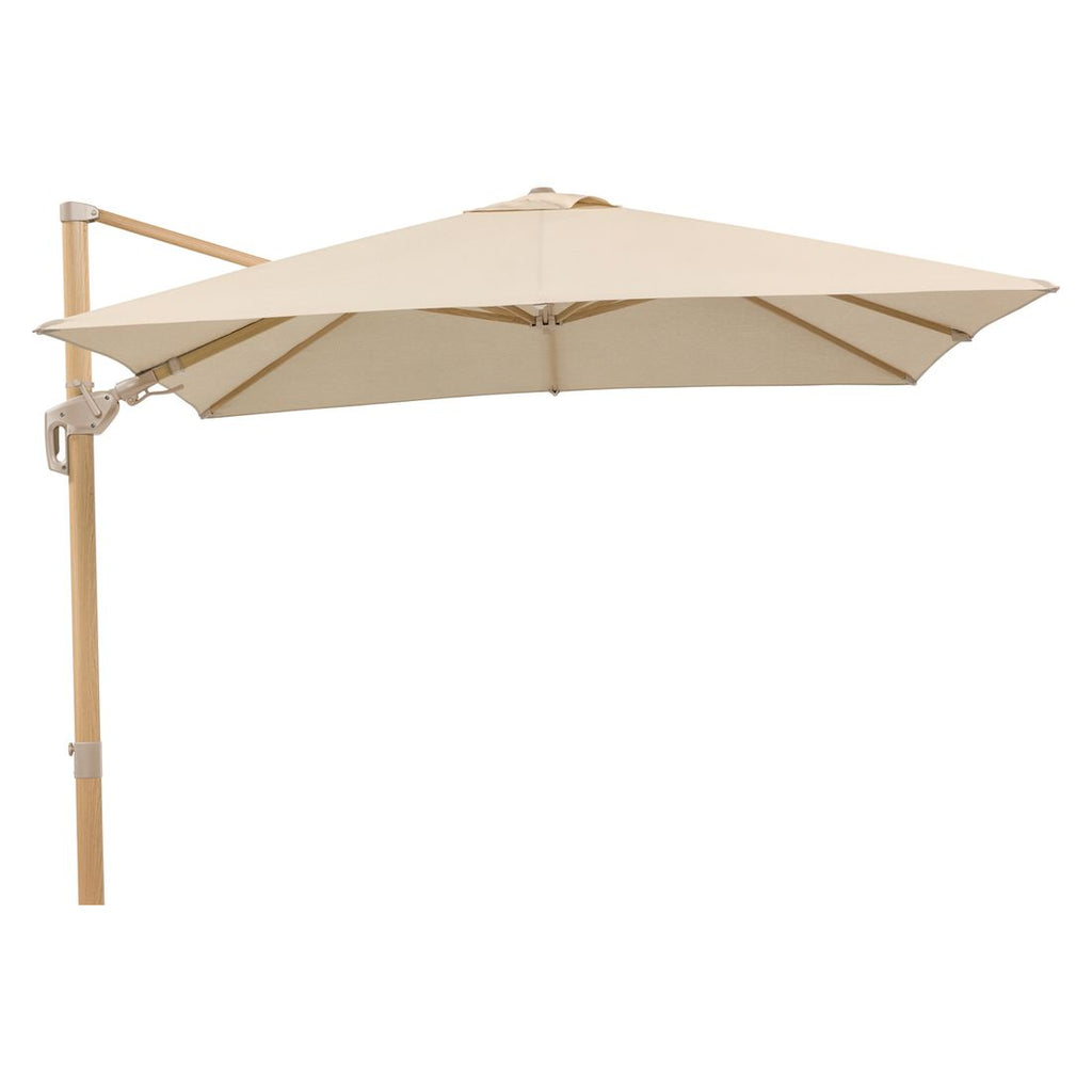 Fritthengende parasoll Rhodos Twist Loft 300x300cm natur - Schneider