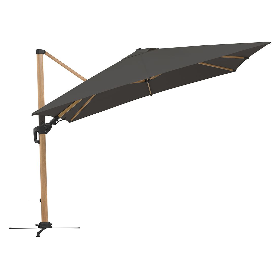 Fritthengende parasoll Rhodos Twist-Woody 300x300cm - Schneider