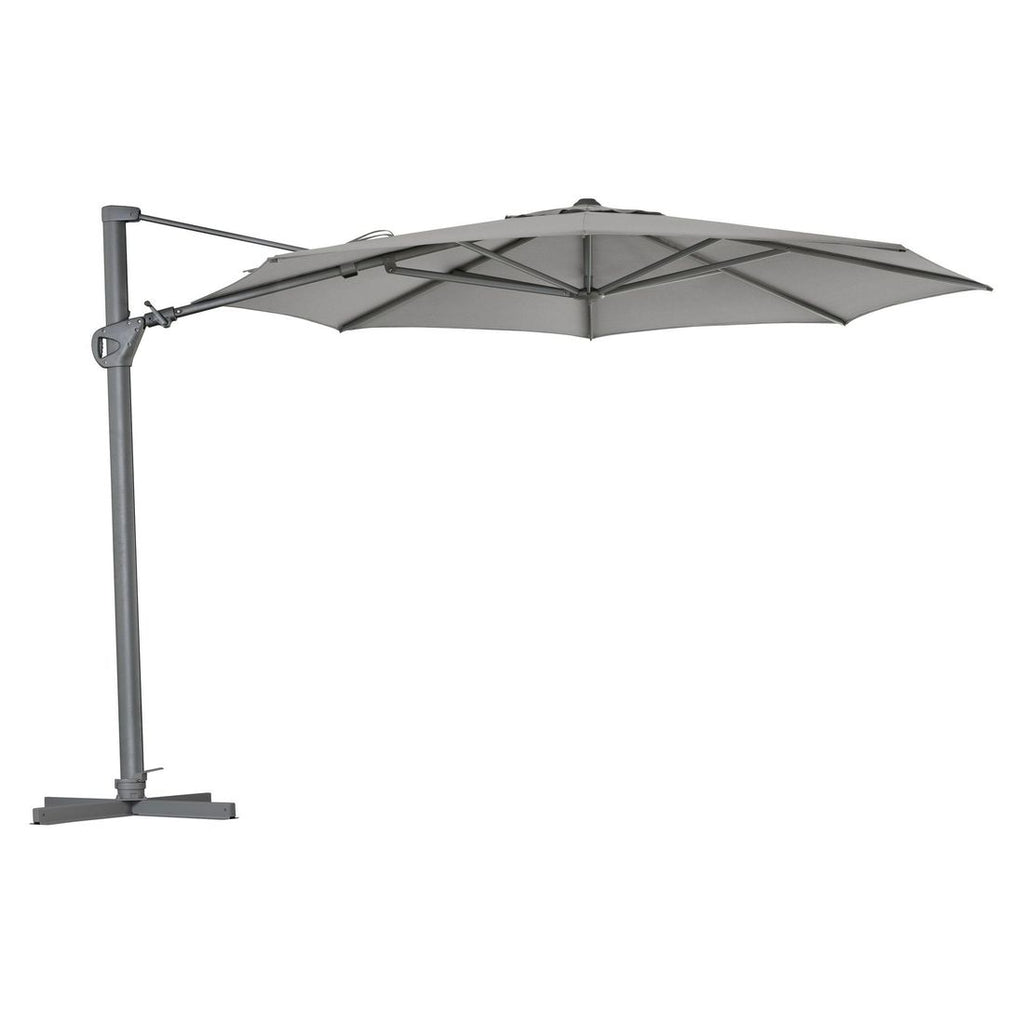 Fritthengende parasoll Saint Tropez Ø350cm antrasitt forfra