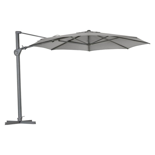 Fritthengende parasoll Saint Tropez Ø350cm antrasitt forfra