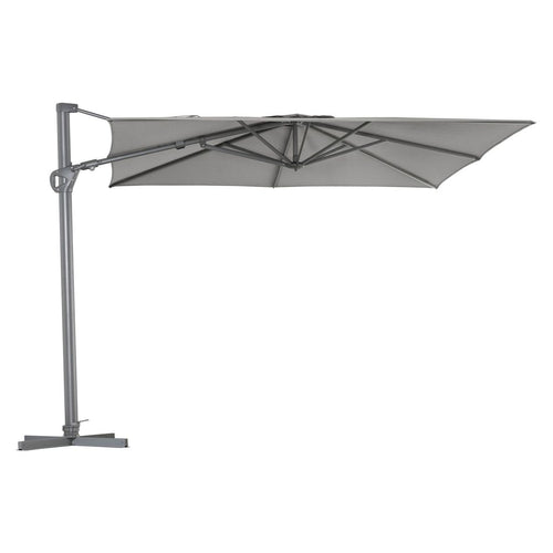 Fritthengende parasoll Saint Tropez 300x300cm antrasitt forfra