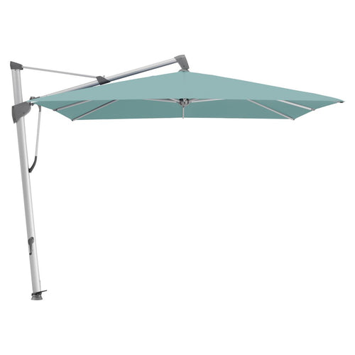 Fritthengende parasoll Sombrano S+ 350x350 cm sølv ocean bakside
