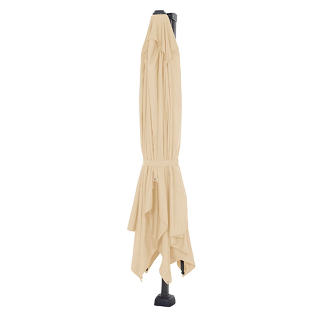Montert fritthengende parasoll Sunset N+ 350x260cm antrasitt i hage