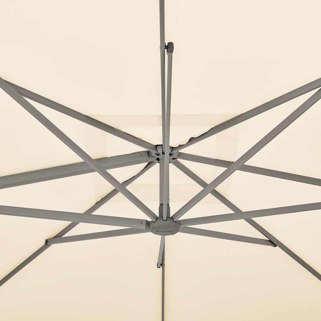 Fritthengende parasoll Varioflex 300x300cm - Suncomfort vippefunksjon