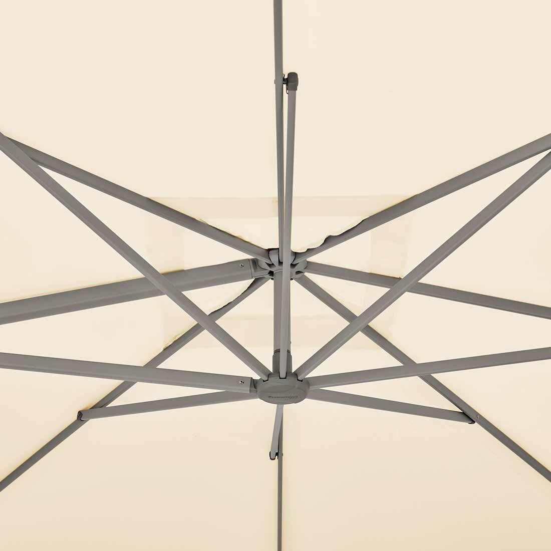 Fritthengende parasoll Varioflex 300x300cm - Suncomfort vippefunksjon