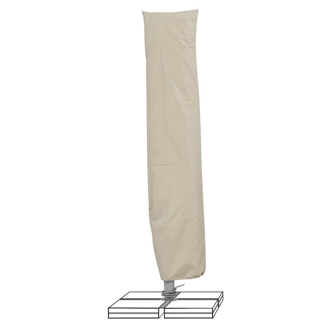 Fritthengende parasoll Varioflex 300x300cm - Suncomfort detalj av aluminiumsramme