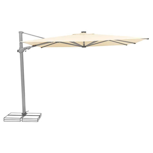 Fritthengende parasoll Varioflex Solar LED 300x300cm bakside