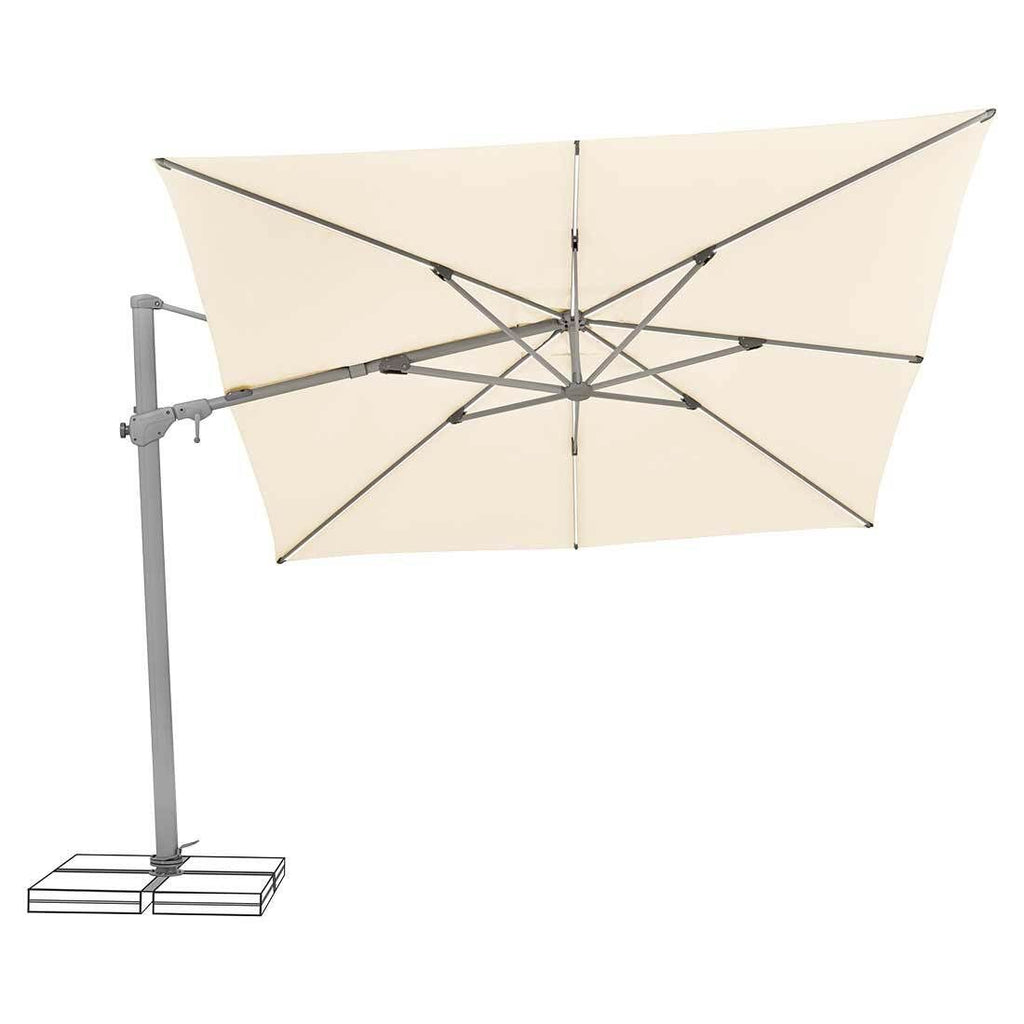 Detalj av LED-belysning på Fritthengende parasoll Varioflex Solar LED 300x300cm