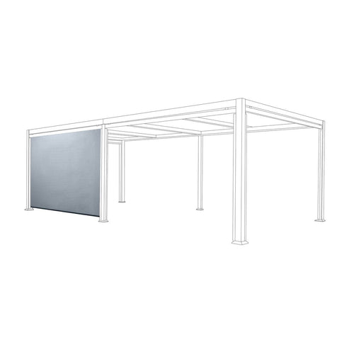 Frontrullegardin Maranza 250 cm aluminium/textilen forside