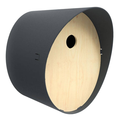 Fuglehus smal Box antrasitt 24x19x23 cm forfra