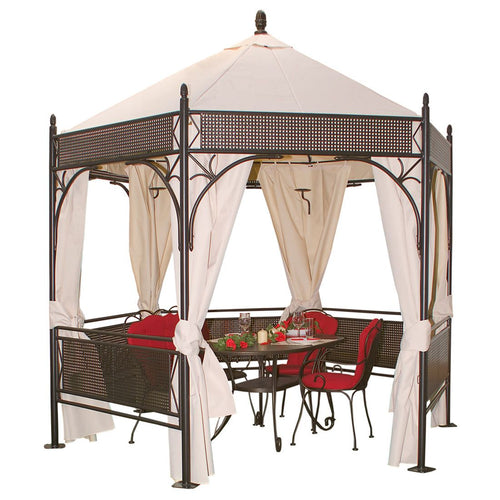 Gardin-sett til paviljong Romeo Romantik 150x212 cm bakside