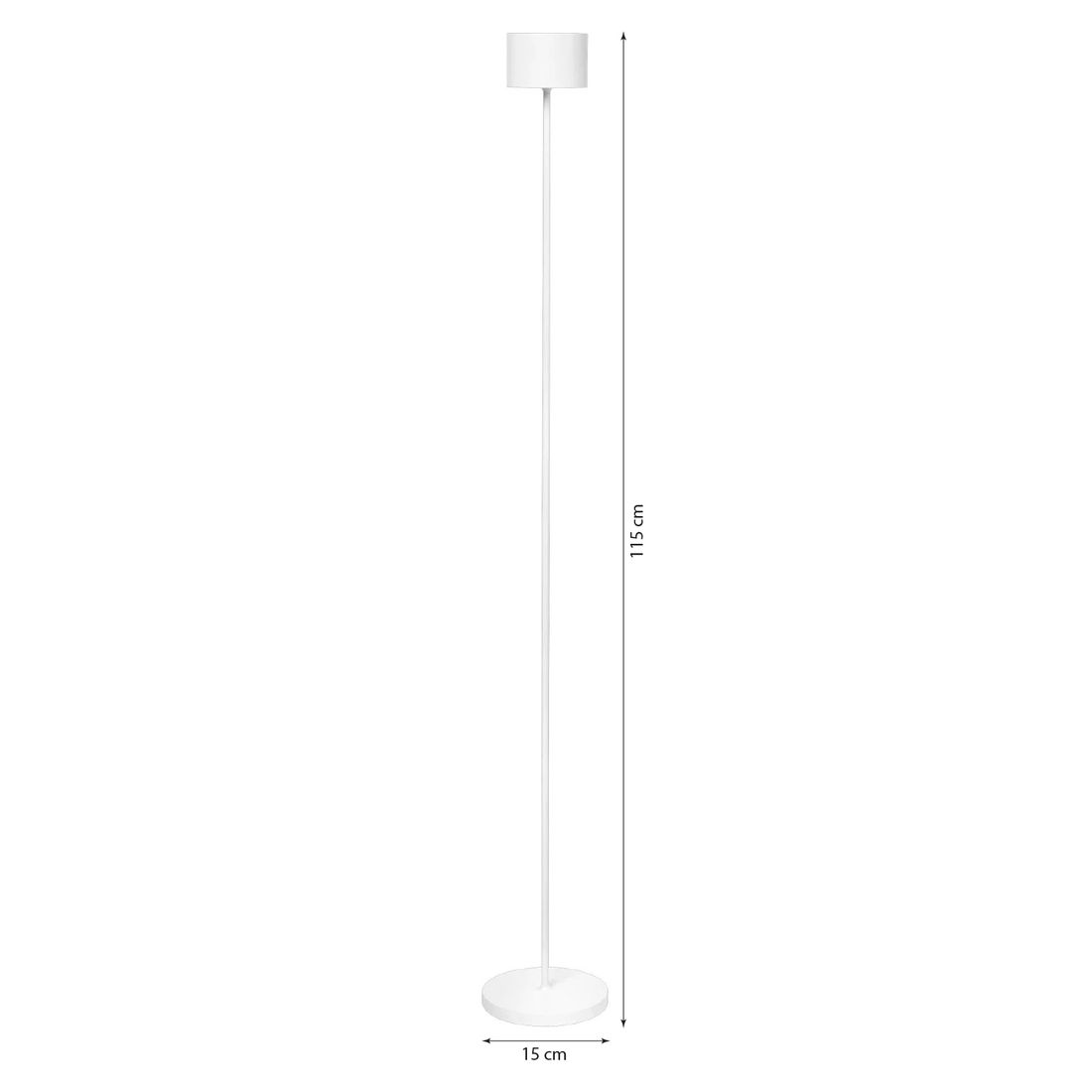 Gulvlampe ute Farol Mobile LED hvit 115 cm detalj