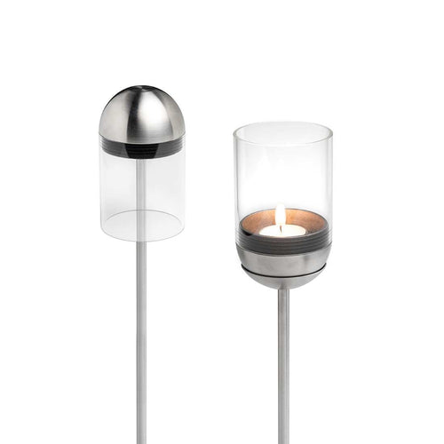 Gulvlampe ute Gravity Candle rustfritt stål 130 cm - höfats bakside