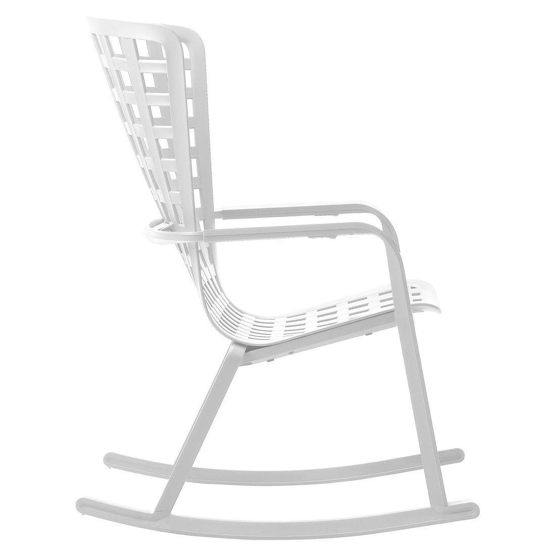 Sete og armlener på Gyngestol Folio Rocking justerbar plast hvit