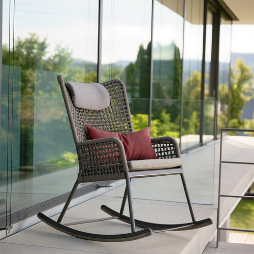 Gyngestol ute Greta aluminium/tau 63,5x100 cm - Stern forfra