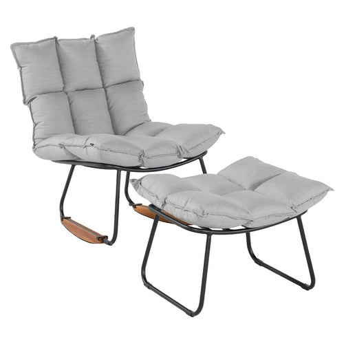 Gyngestol Leska med krakk aluminium Sunbrella bakside