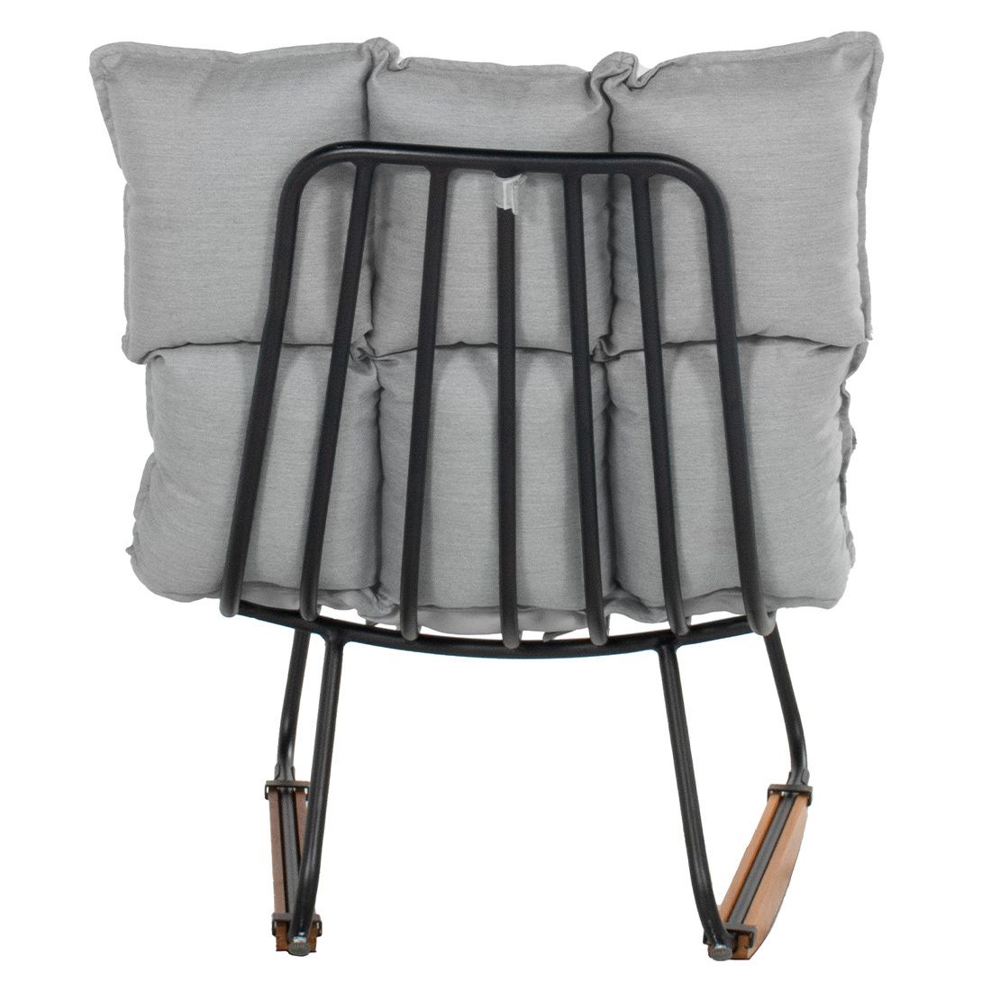 Gyngestol Leska med krakk aluminium Sunbrella montert på terrasse