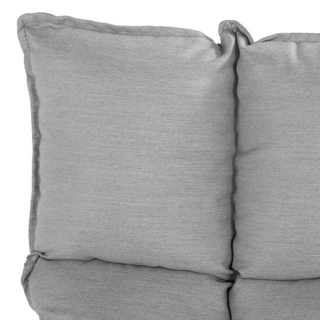 Nærbilde av ramme på Gyngestol Leska med krakk aluminium Sunbrella