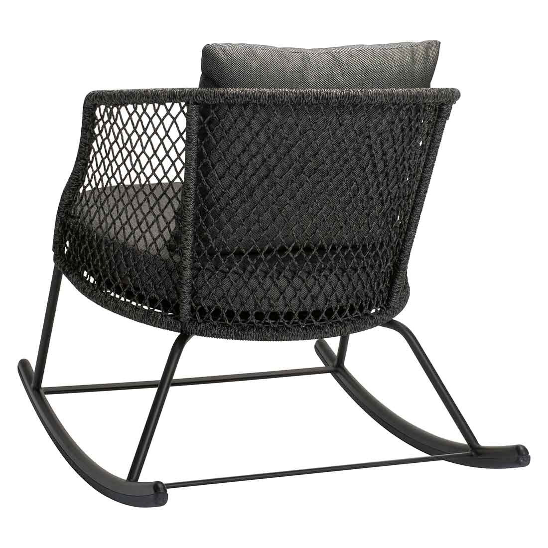 Nærbilde av tau-detaljer på Gyngestol Odea aluminium og tau 78 cm