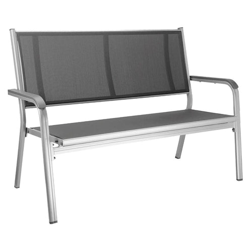Hagebenk Basic Plus aluminium/textilen 138 cm bakside
