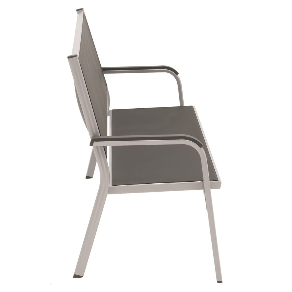 Hagebenk Basic Plus 3-seter aluminium/textilen 191 cm nærbilde av tekstilen