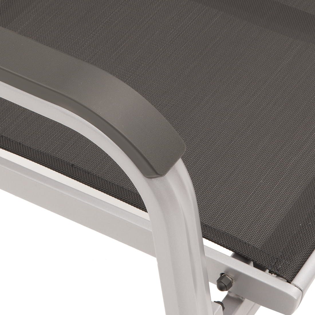 Hagebenk Basic Plus 3-seter aluminium/textilen 191 cm sitteflate