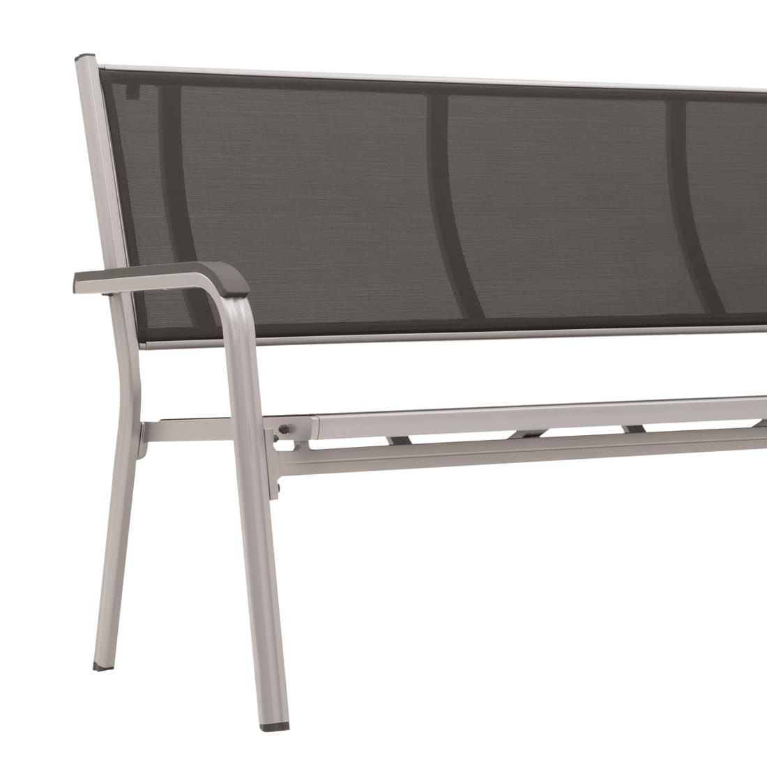 Hagebenk Basic Plus 3-seter aluminium/textilen 191 cm profilbilde
