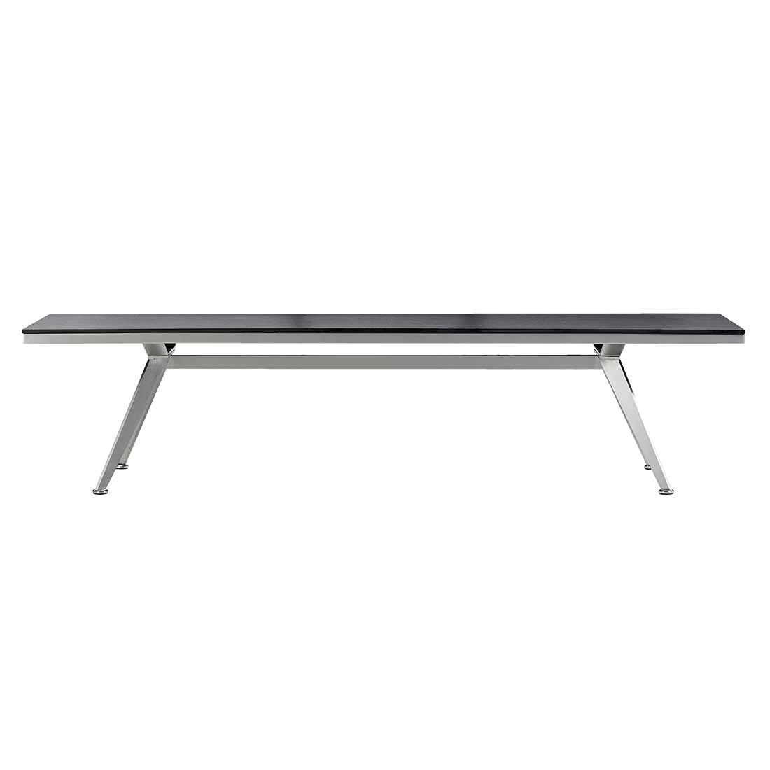 Hagebenk Beyond Purity 200 cm rustfritt stål/HPL forfra