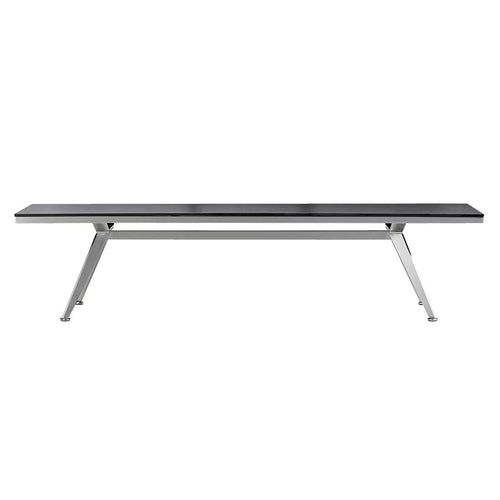 Hagebenk Beyond Purity 200 cm rustfritt stål/HPL forfra
