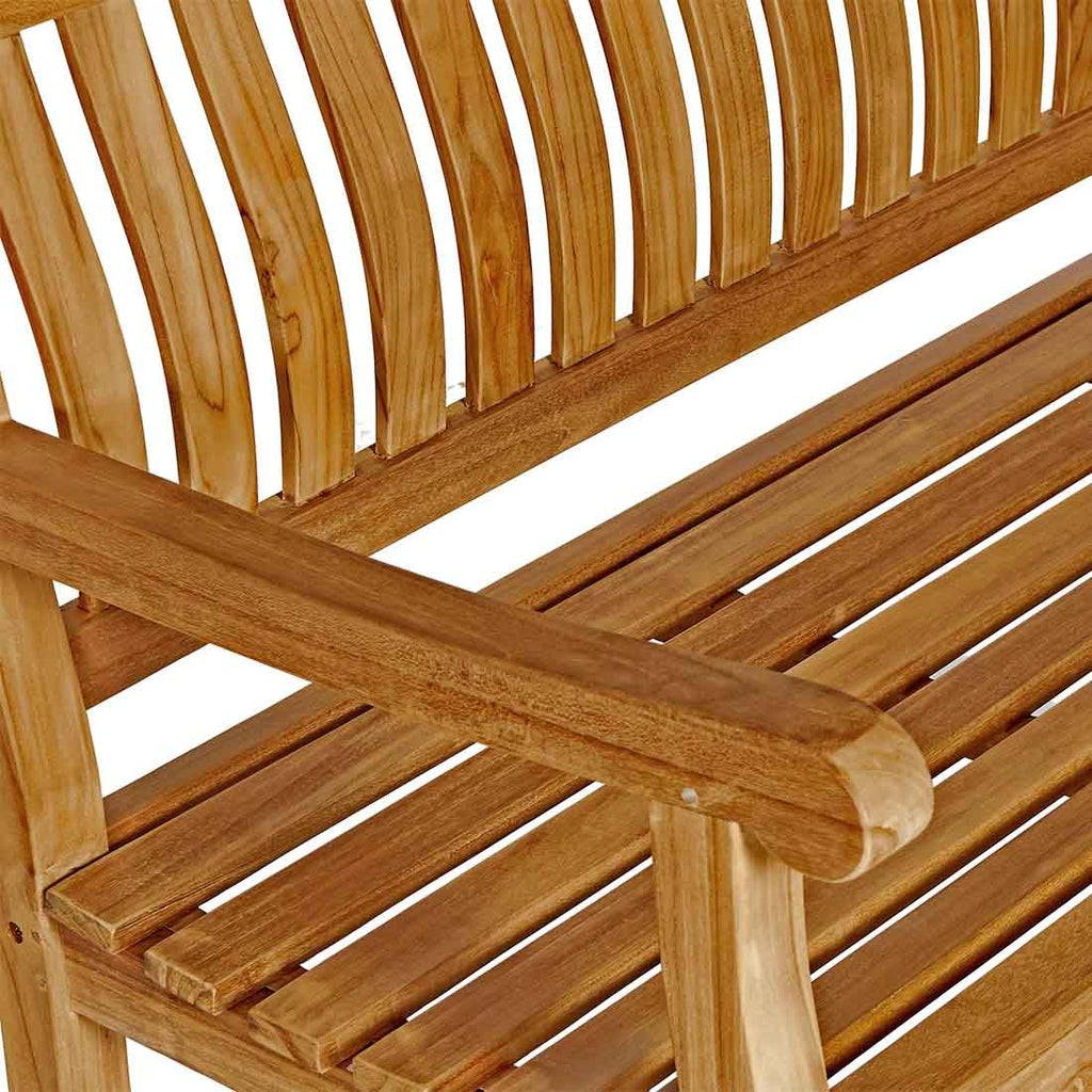 Oversikt av Hagebenk Bretagne teak 120 cm i hage