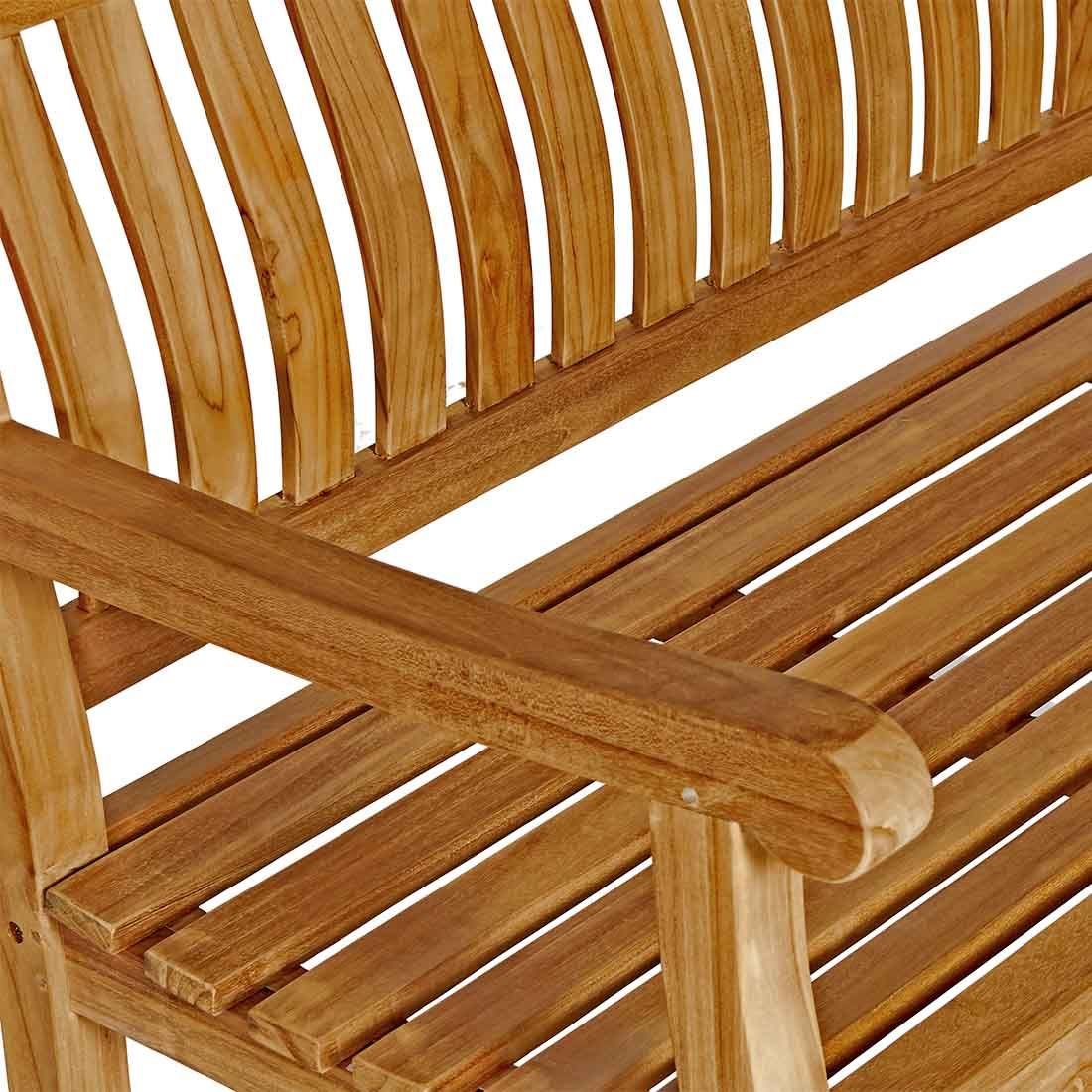 Oversikt av Hagebenk Bretagne teak 120 cm i hage