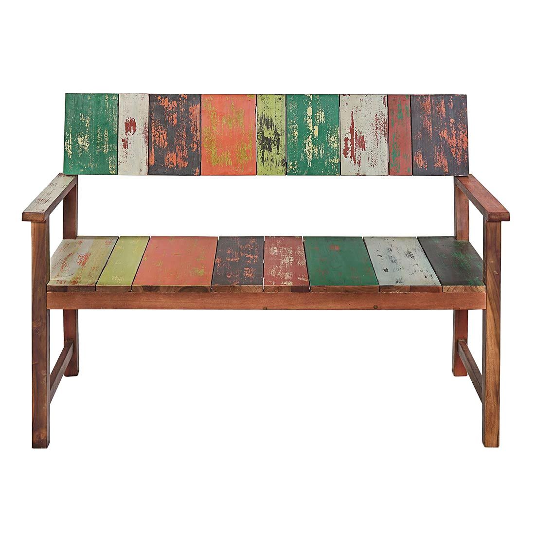 Hagebenk Catania 126 cm eco-teak flerfarget bakside